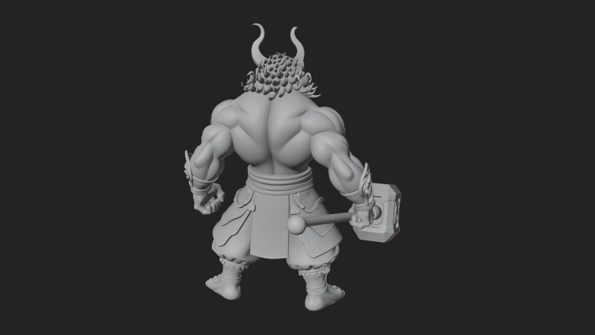 Minotaur Bull Beast Statue Design 12 3D Print Model 3D Model