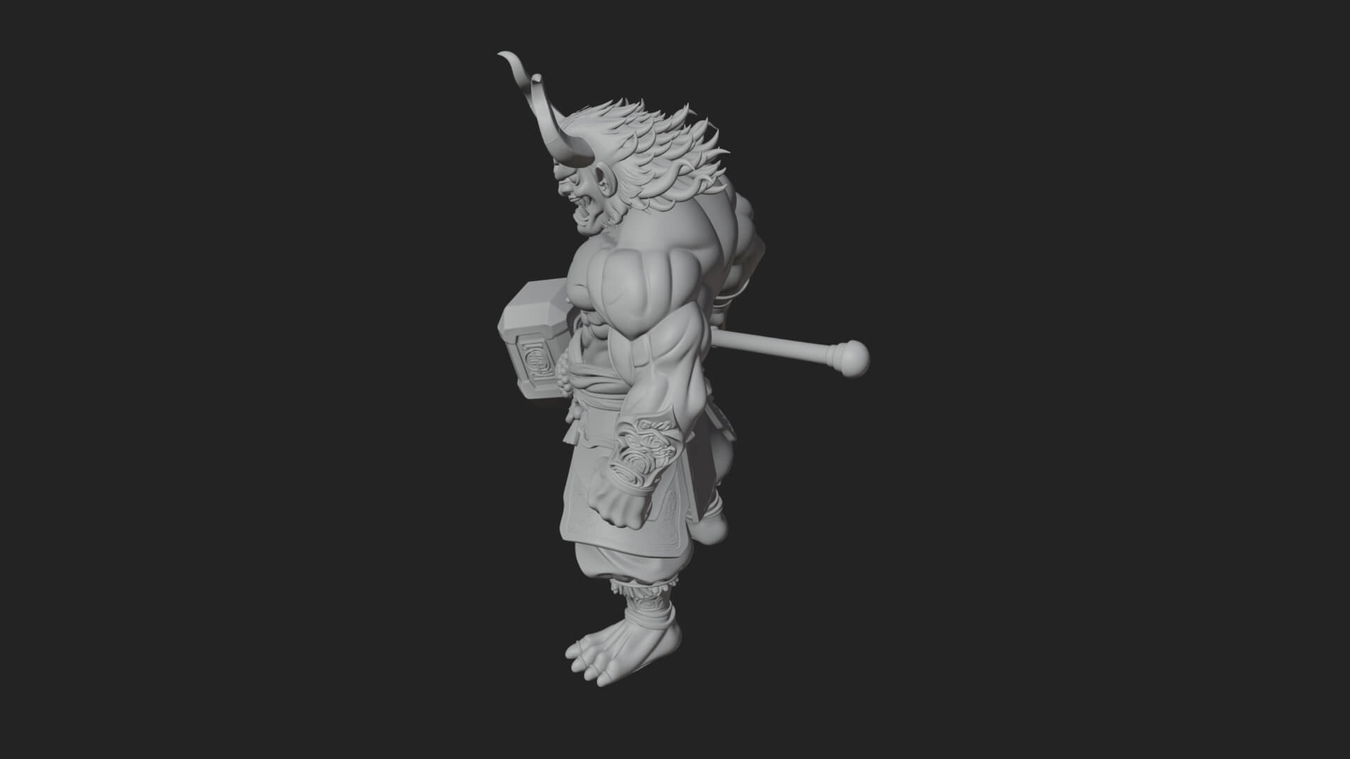 Minotaur Bull Beast Statue Design 12 3D Print Model 3D Model
