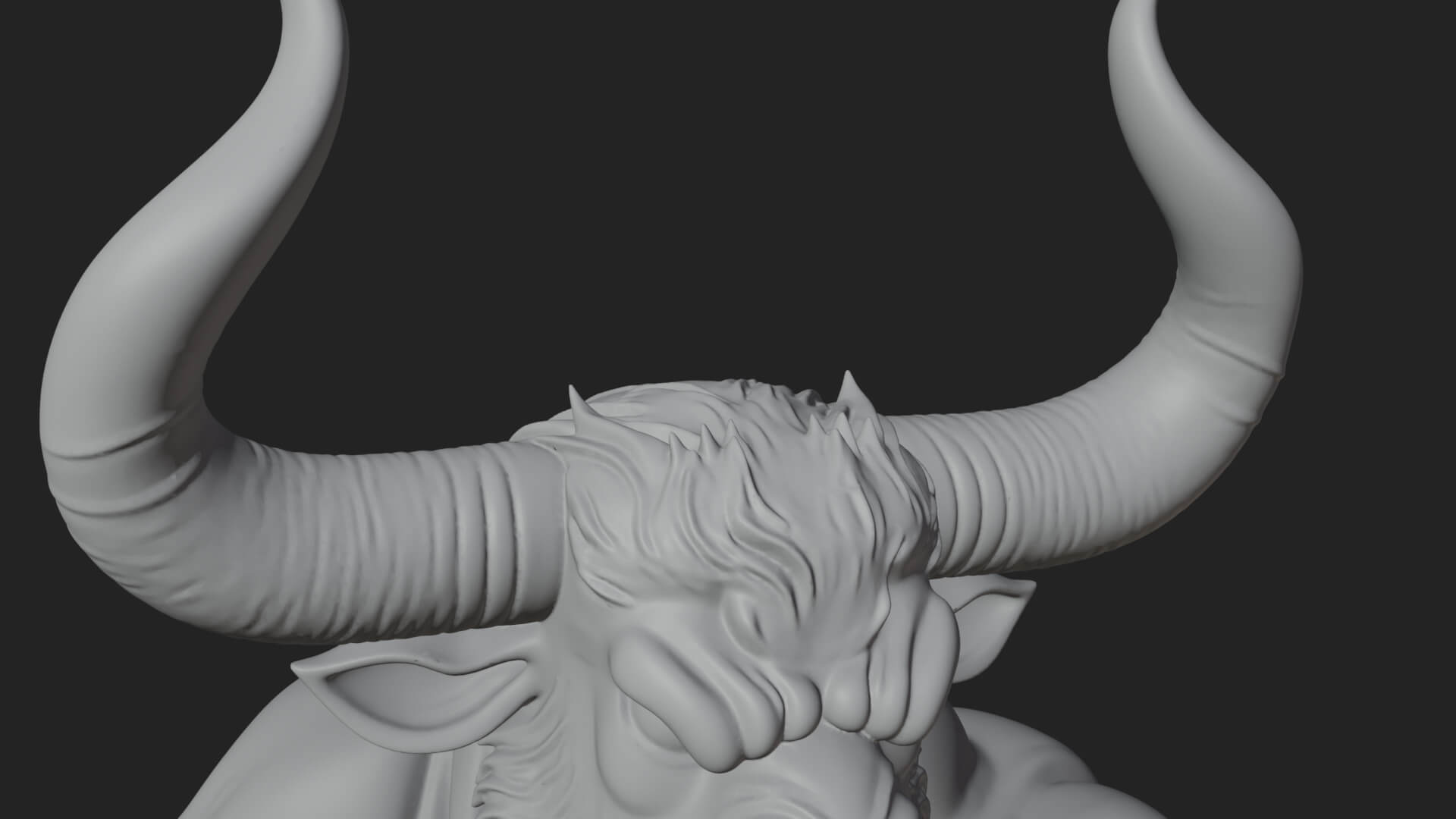 Minotaur Bull Beast Statue Design 13 3D Print Model 3D Model