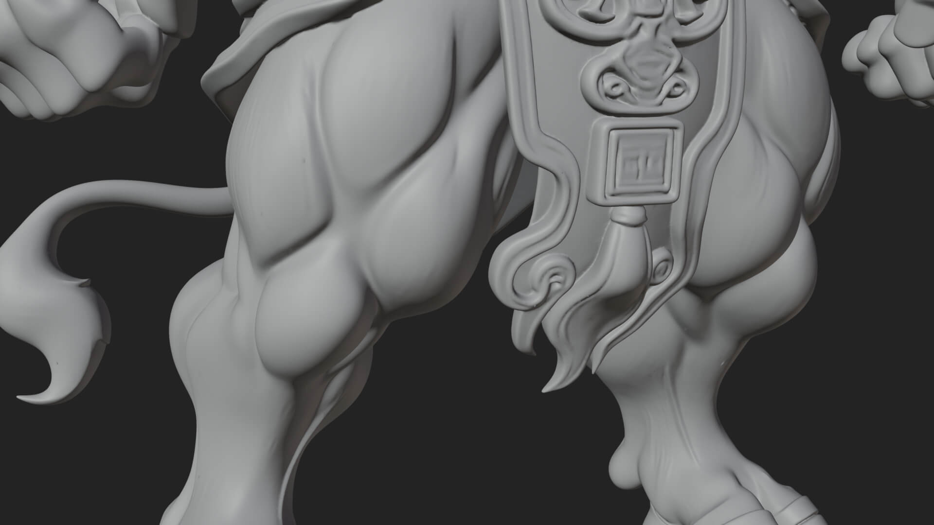 Minotaur Bull Beast Statue Design 13 3D Print Model 3D Model
