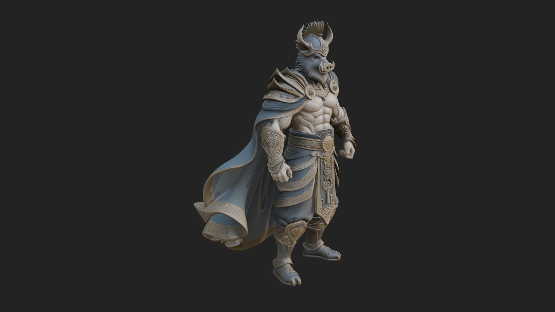 Minotaur Bull Beast Statue Design 15 3D Print Model 3D Model