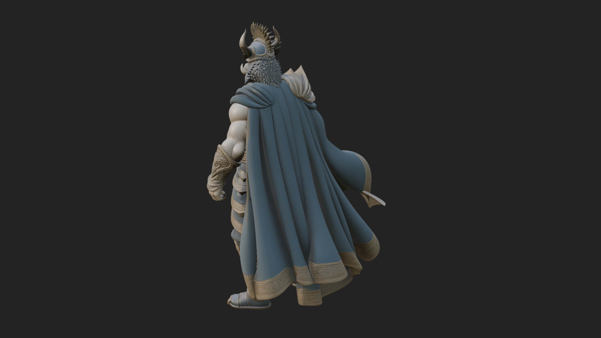 Minotaur Bull Beast Statue Design 15 3D Print Model 3D Model