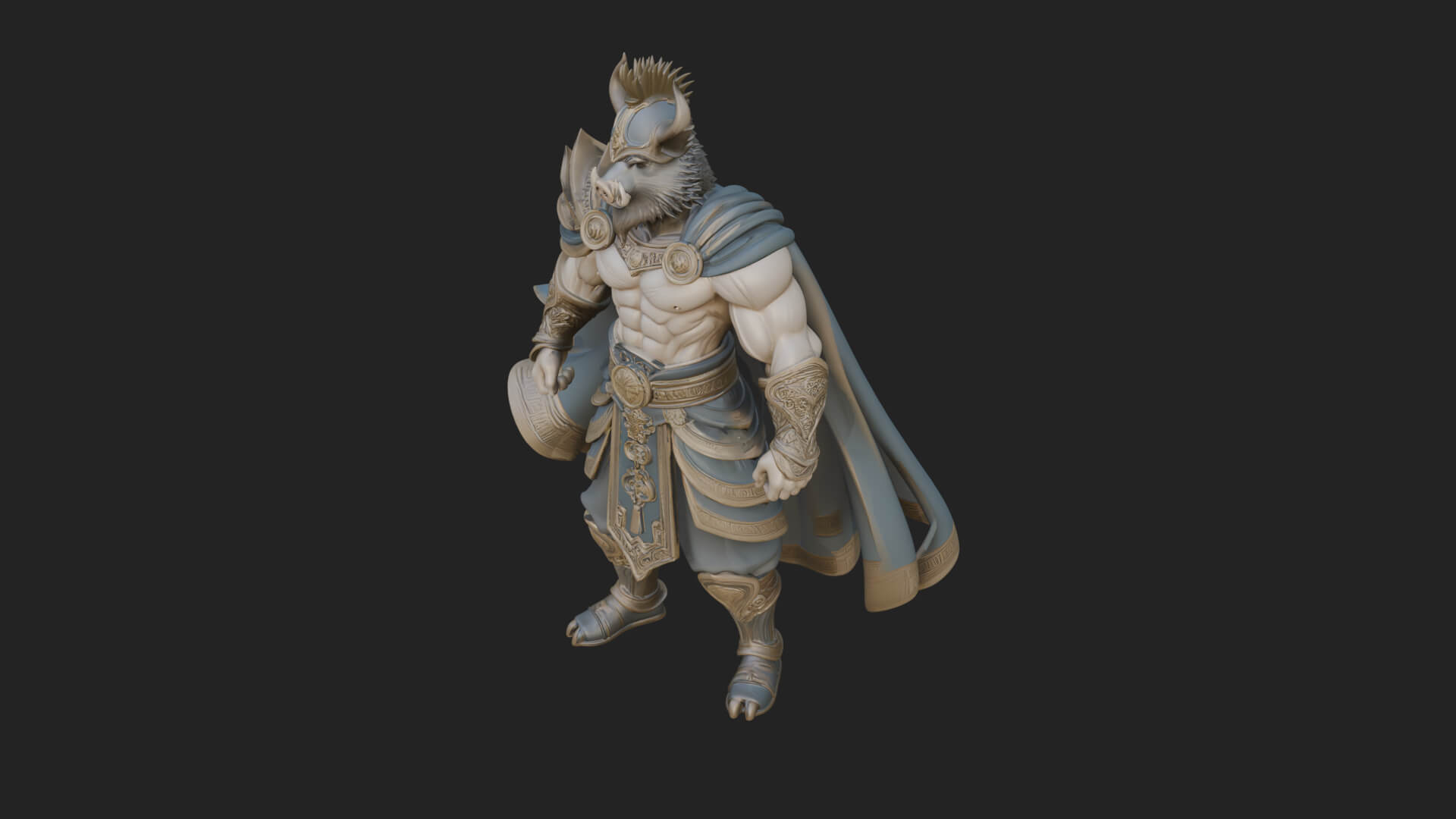 Minotaur Bull Beast Statue Design 15 3D Print Model 3D Model