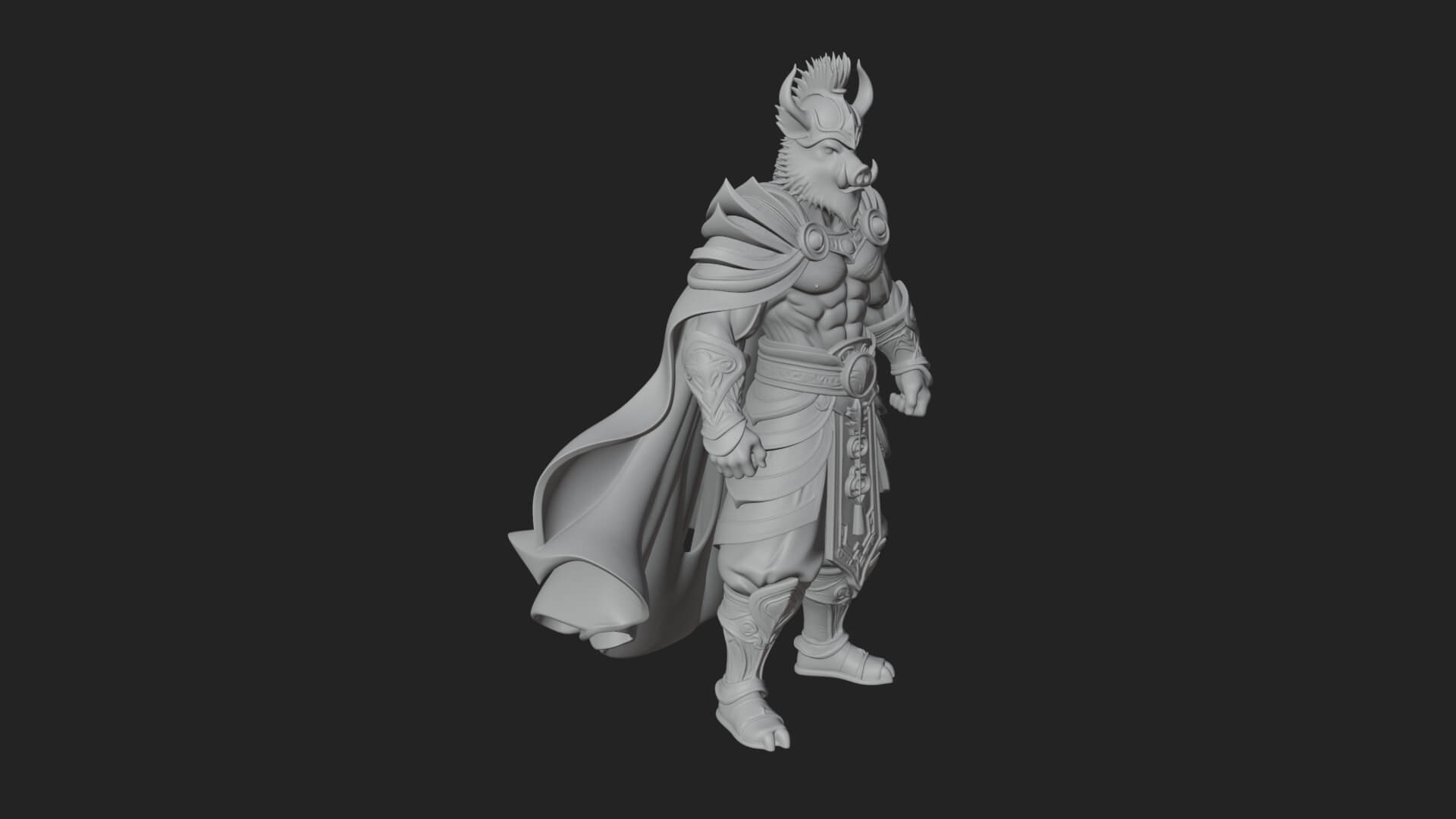 Minotaur Bull Beast Statue Design 15 3D Print Model 3D Model