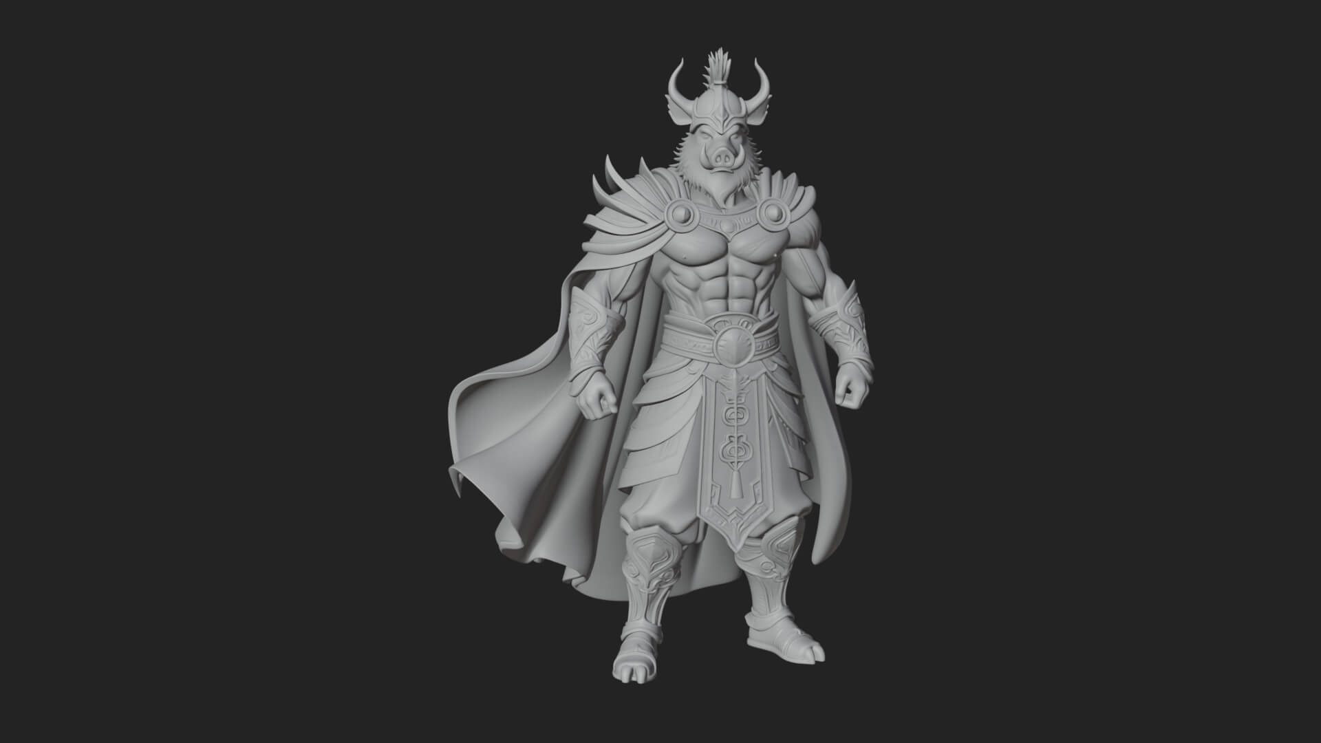 Minotaur Bull Beast Statue Design 15 3D Print Model 3D Model