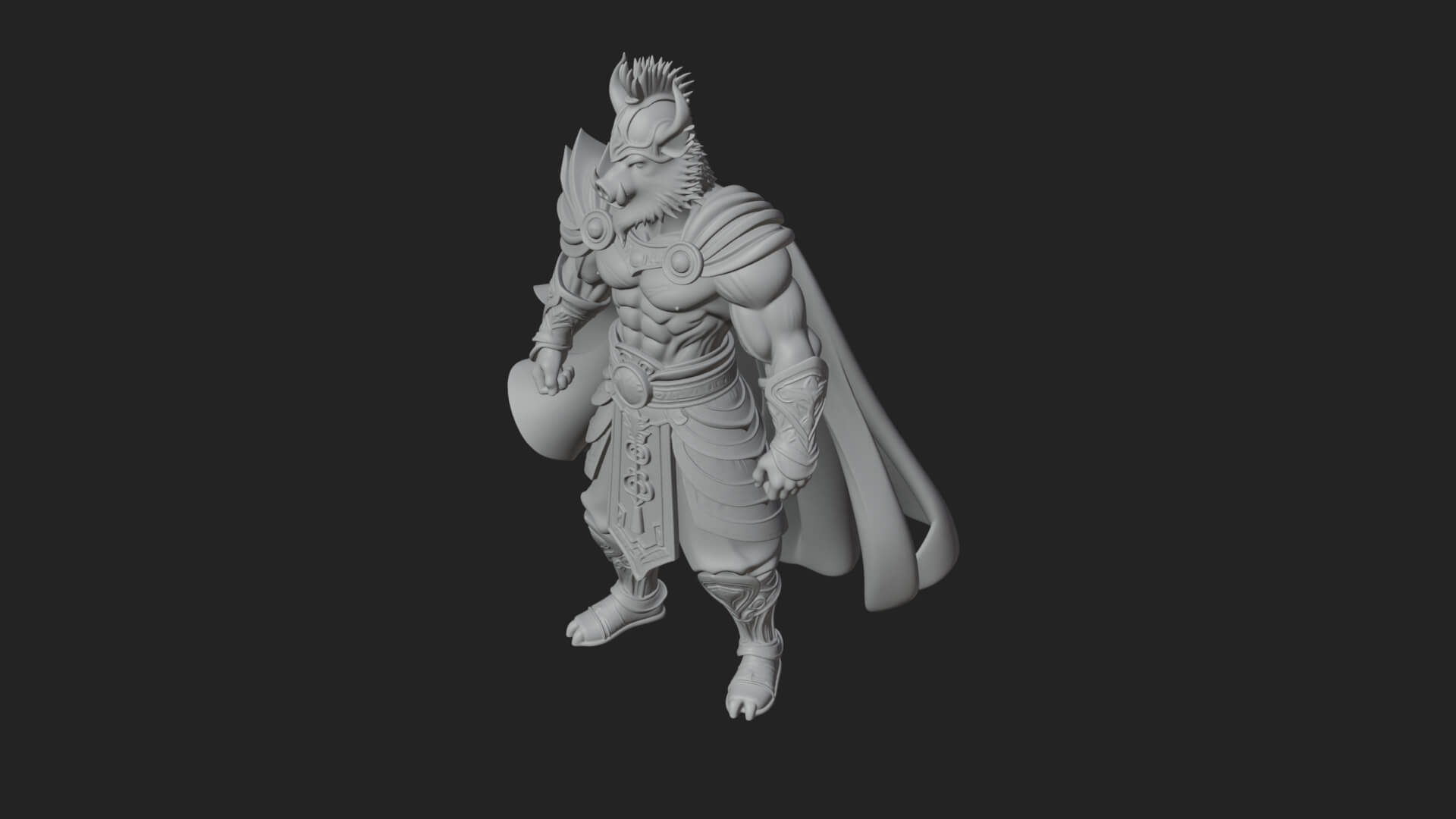 Minotaur Bull Beast Statue Design 15 3D Print Model 3D Model