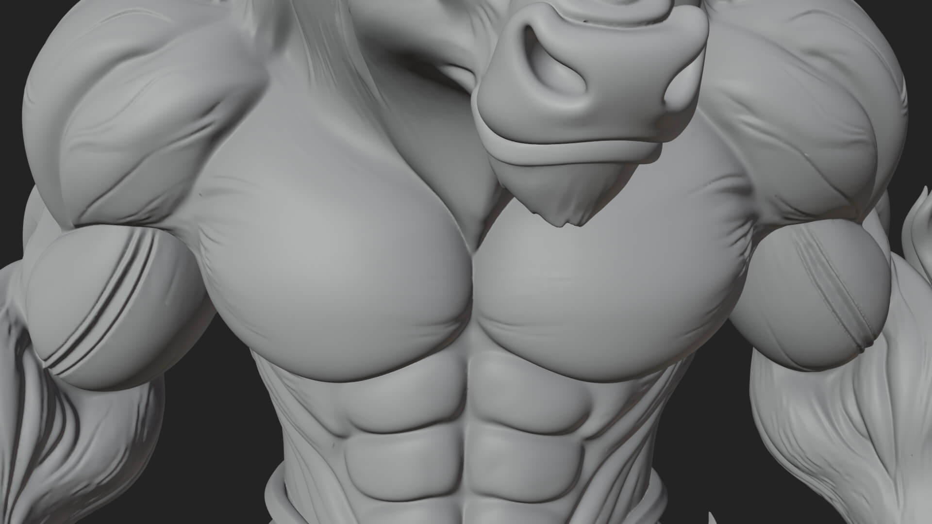 Minotaur Bull Beast Statue Design 4 3D Print Model 3D Model