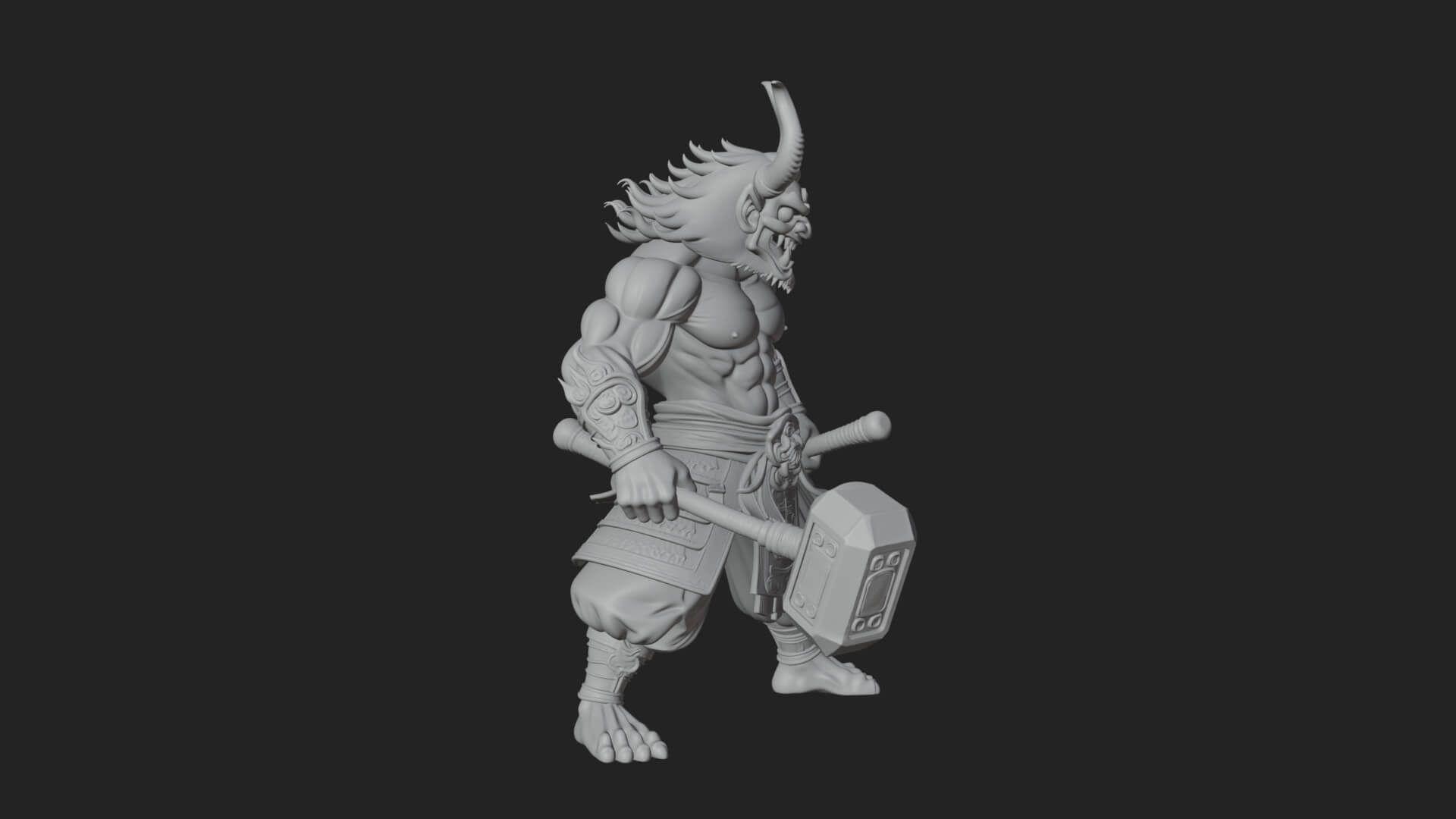 Minotaur Bull Beast Statue Design 6 3D Print Model 3D Model