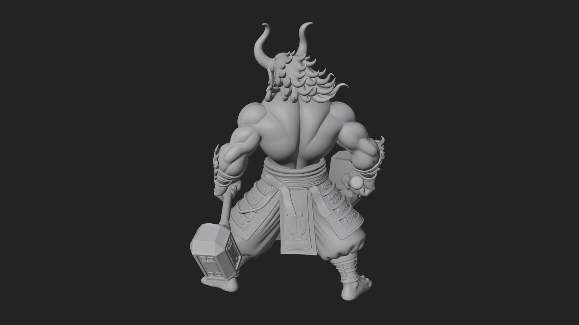 Minotaur Bull Beast Statue Design 6 3D Print Model 3D Model