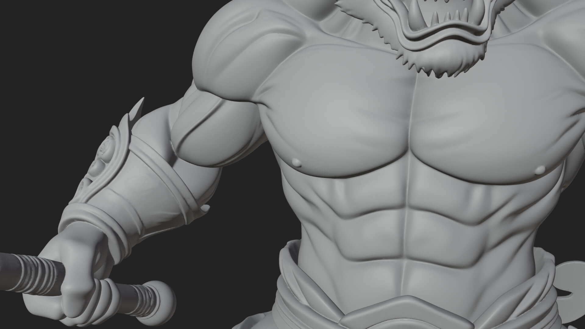 Minotaur Bull Beast Statue Design 7 3D Print Model 3D Model