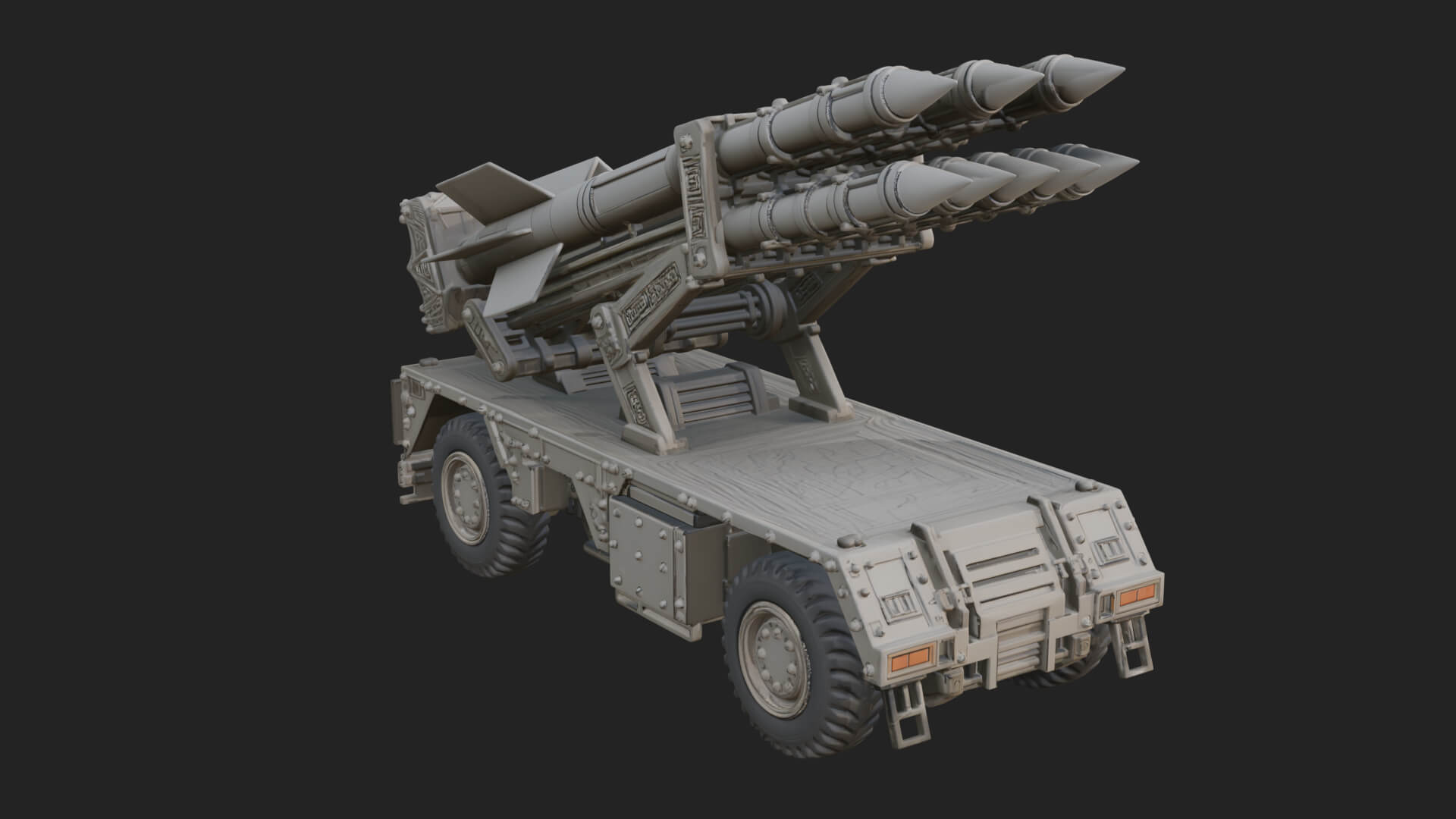 Missile Launcher Truck Model Design 1 3D Print Model 3D Model