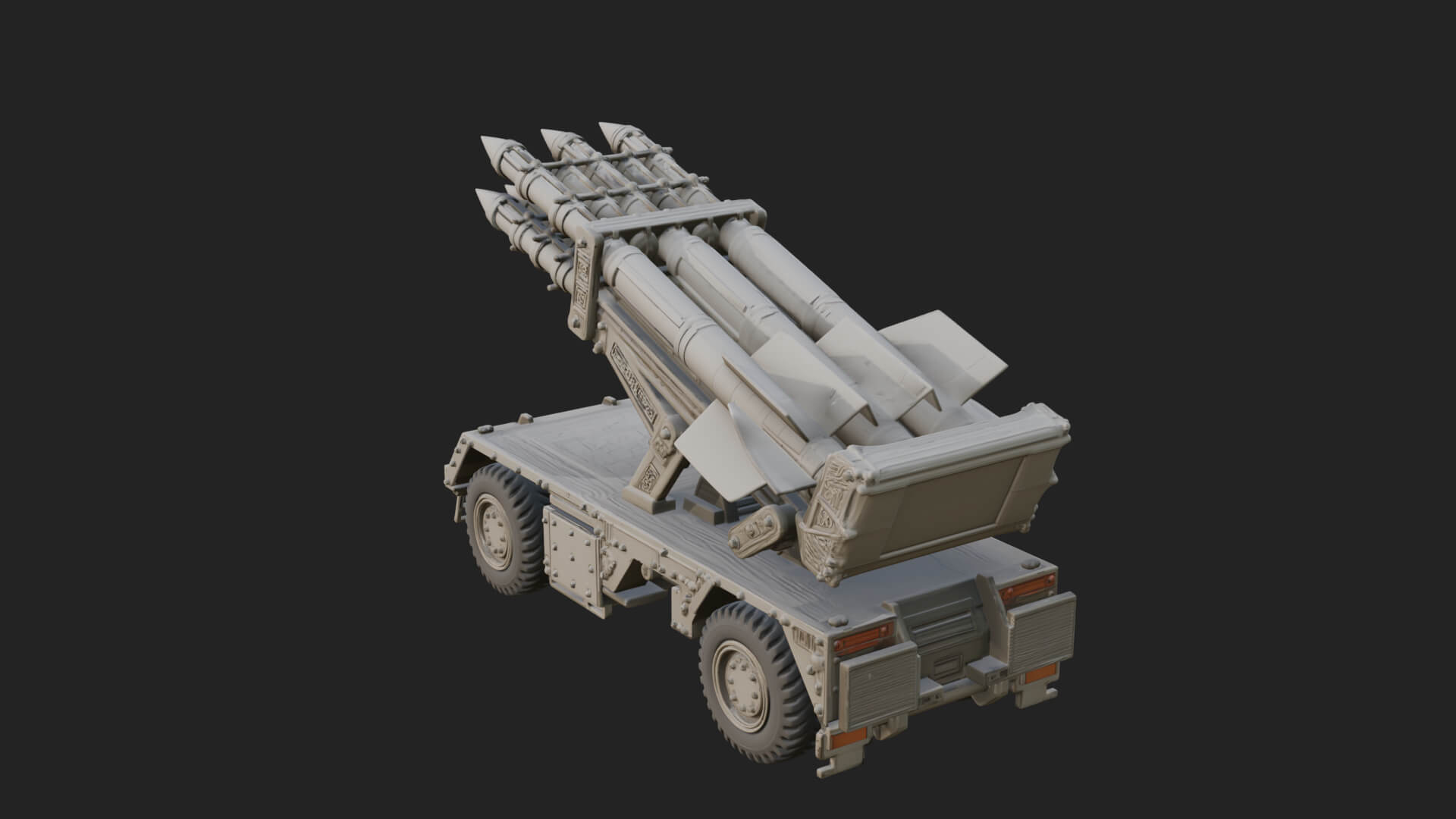 Missile Launcher Truck Model Design 1 3D Print Model 3D Model