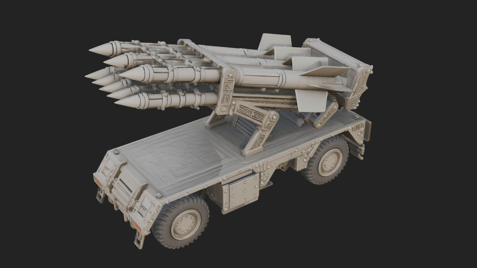 Missile Launcher Truck Model Design 1 3D Print Model 3D Model