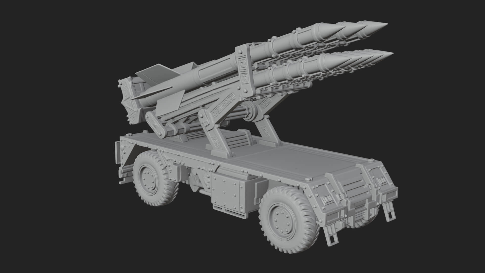 Missile Launcher Truck Model Design 1 3D Print Model 3D Model