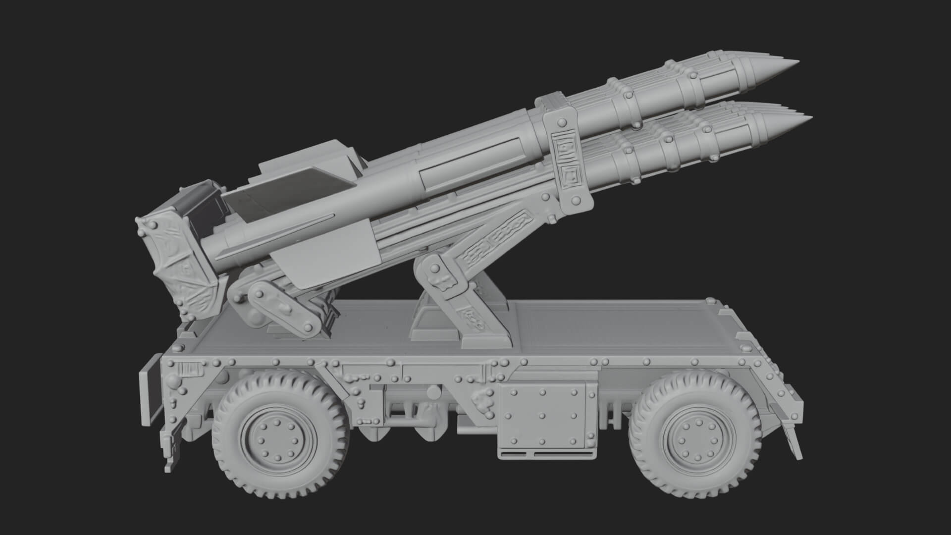 Missile Launcher Truck Model Design 1 3D Print Model 3D Model