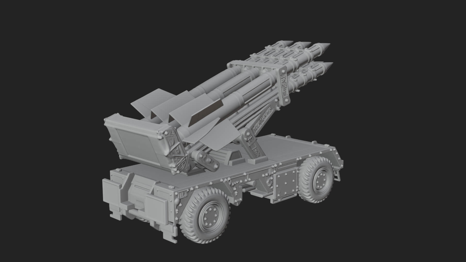 Missile Launcher Truck Model Design 1 3D Print Model 3D Model