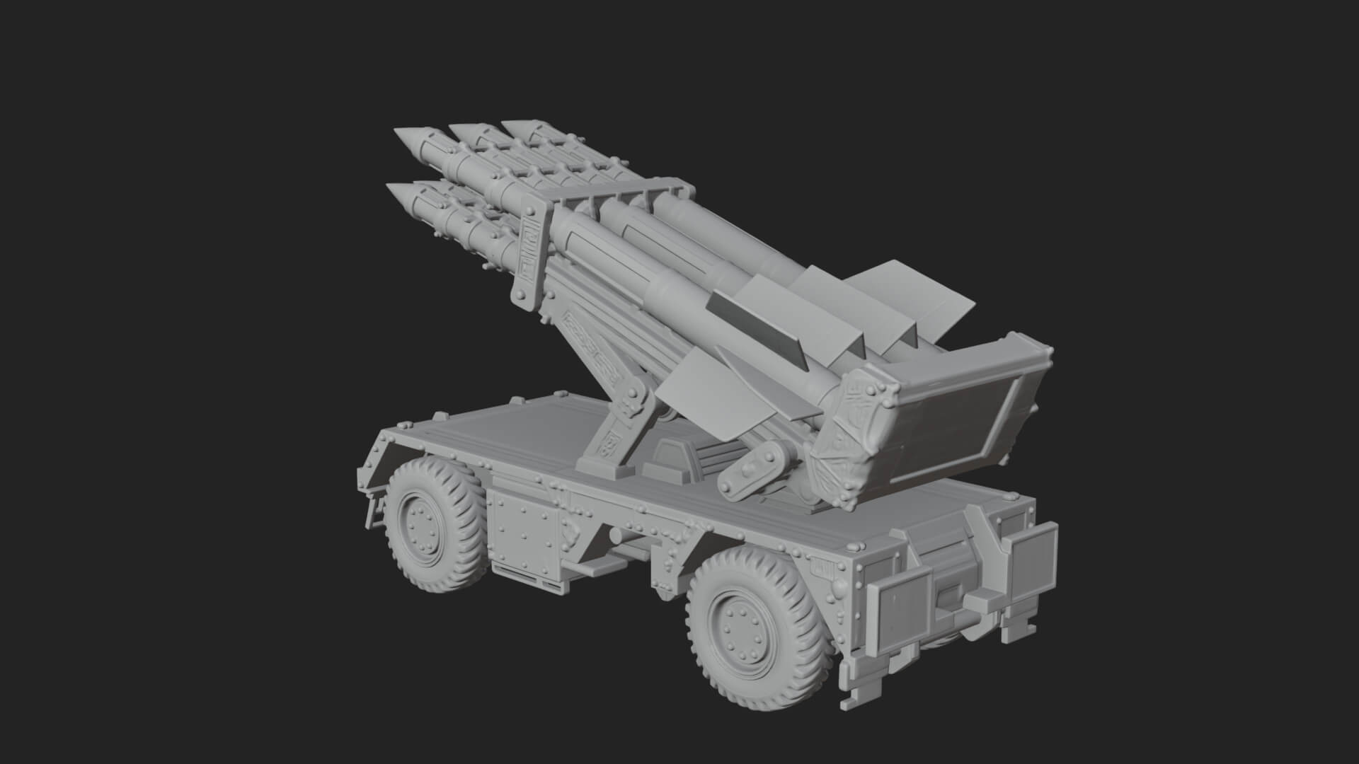 Missile Launcher Truck Model Design 1 3D Print Model 3D Model