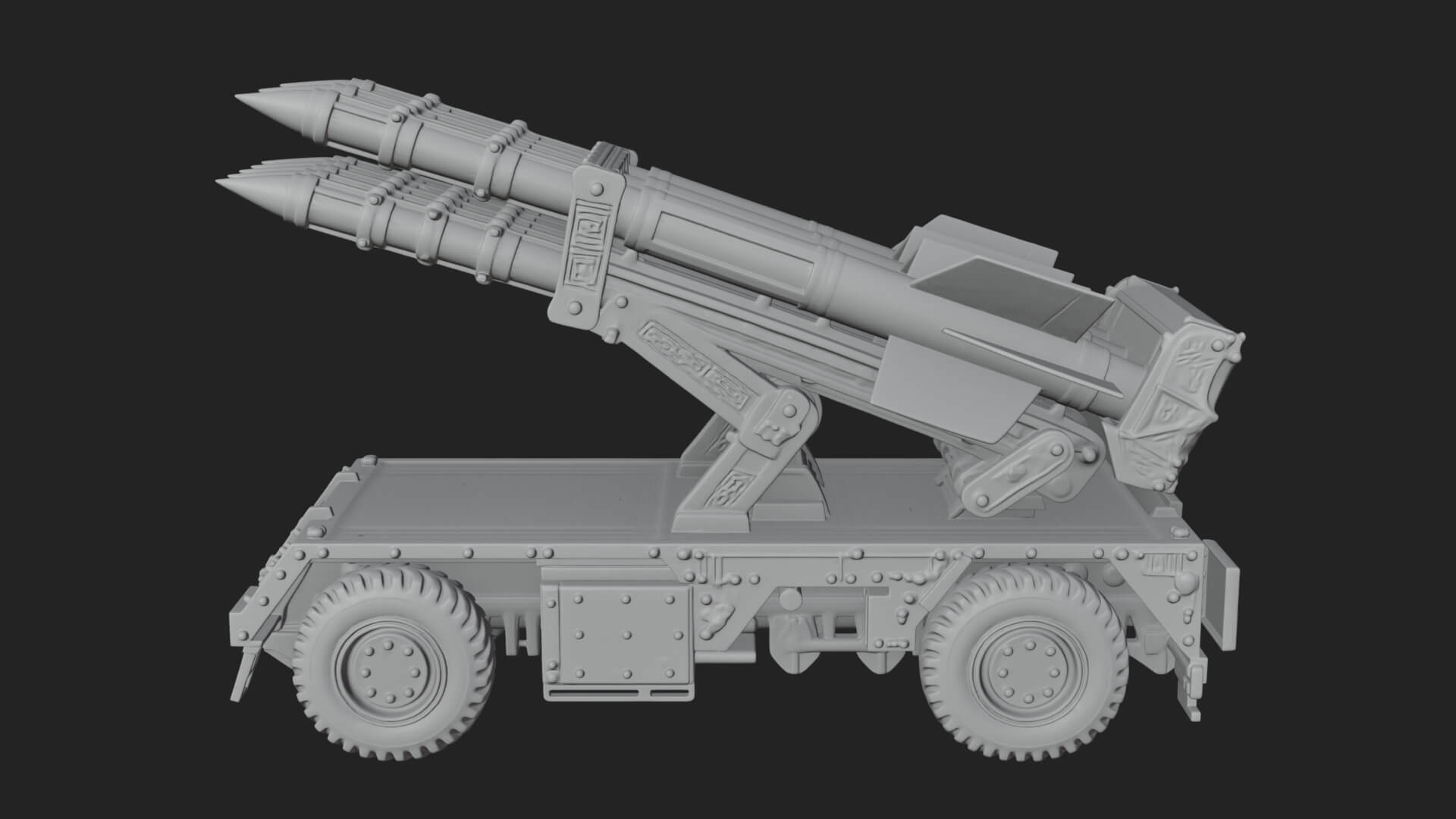 Missile Launcher Truck Model Design 1 3D Print Model 3D Model