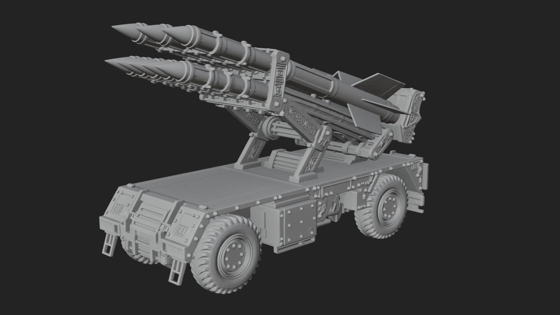 Missile Launcher Truck Model Design 1 3D Print Model 3D Model