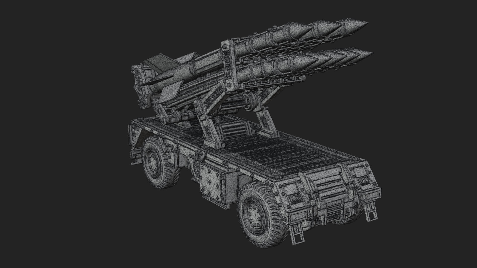 Missile Launcher Truck Model Design 1 3D Print Model 3D Model