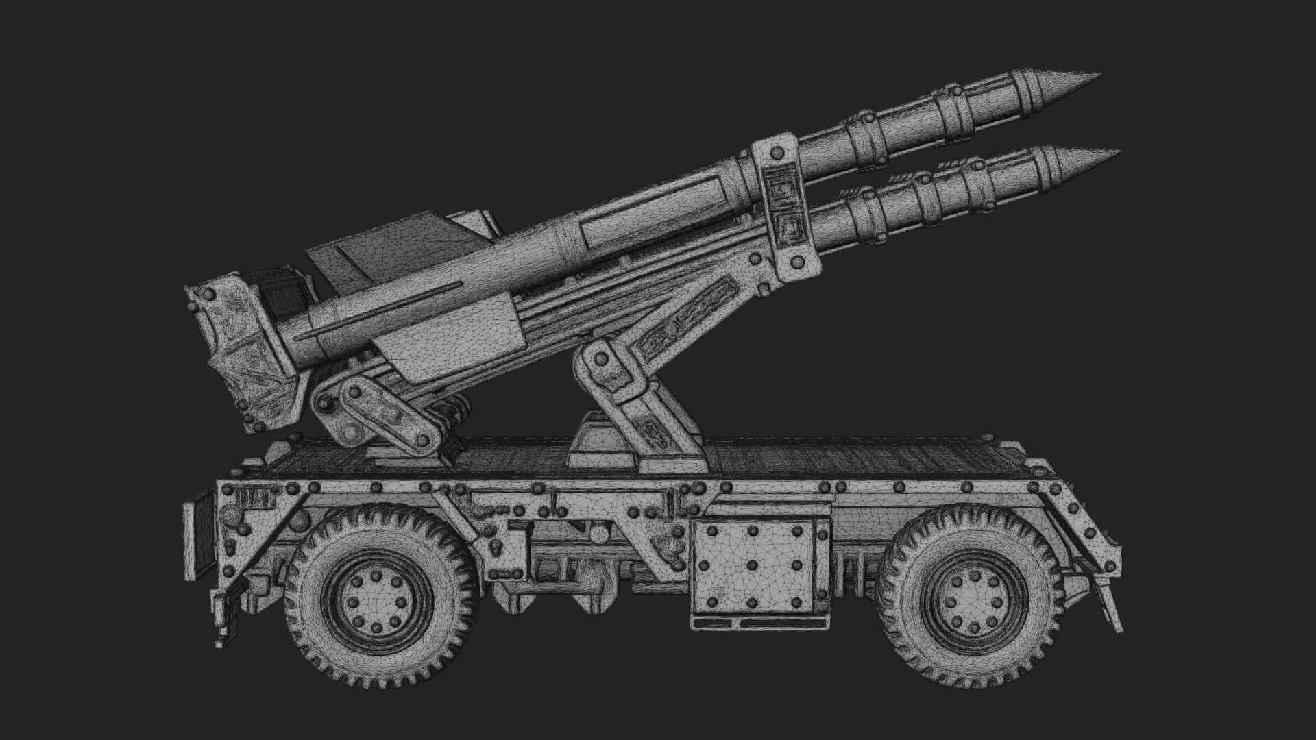 Missile Launcher Truck Model Design 1 3D Print Model 3D Model