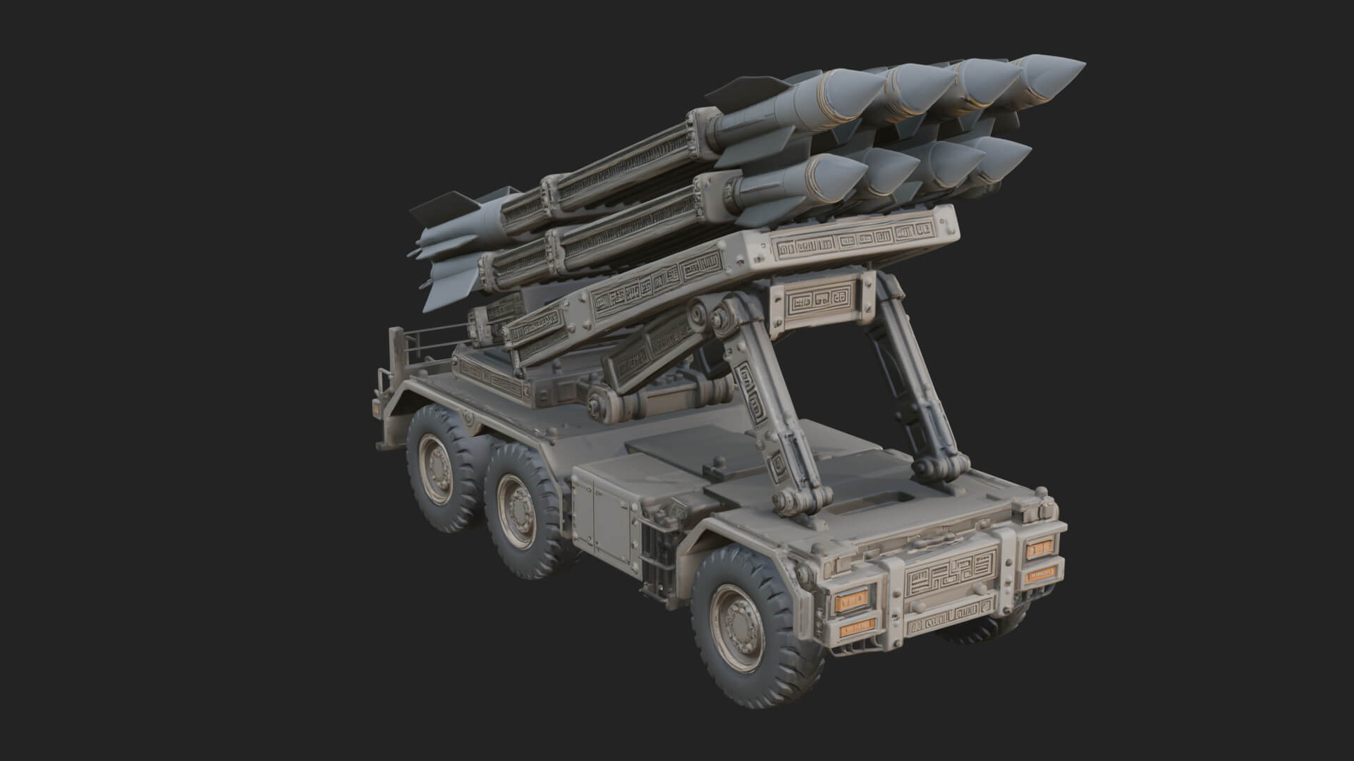 Missile Launcher Truck Model Design 2 3D Print Model 3D Model