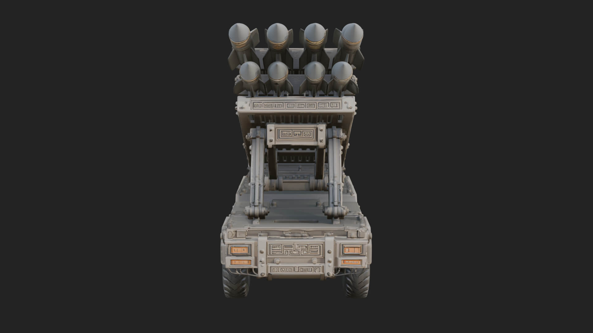 Missile Launcher Truck Model Design 2 3D Print Model 3D Model
