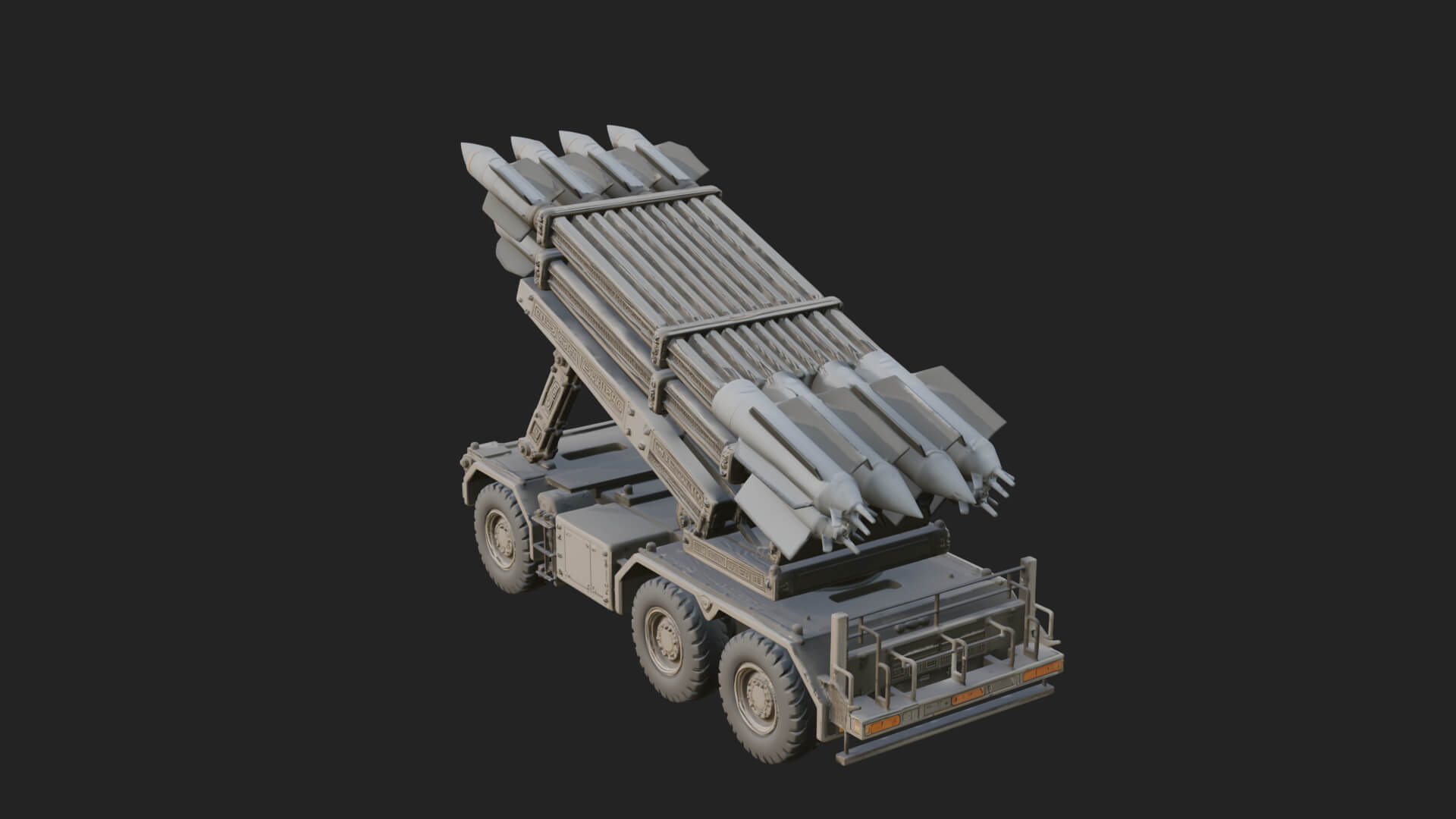 Missile Launcher Truck Model Design 2 3D Print Model 3D Model