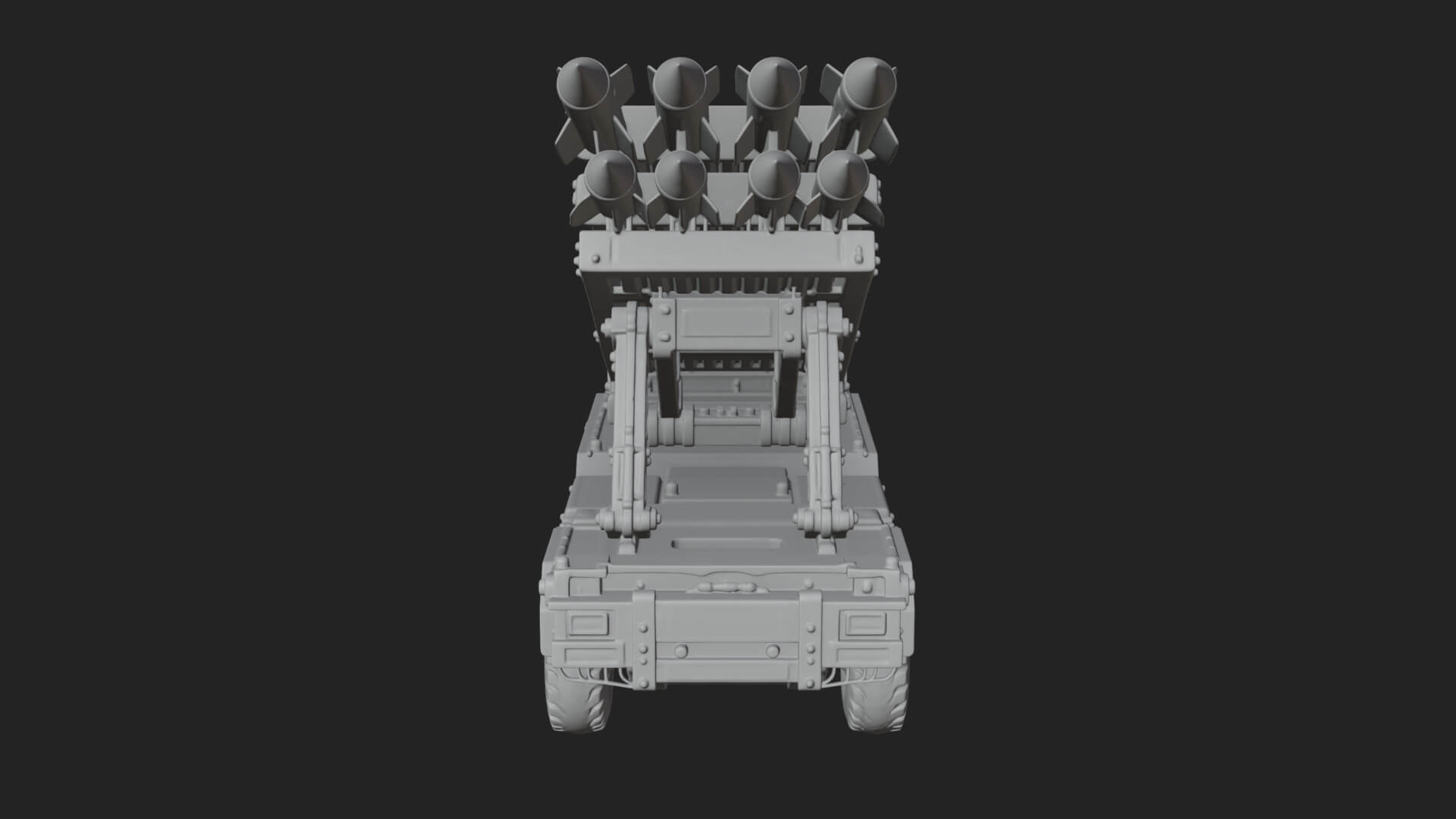 Missile Launcher Truck Model Design 2 3D Print Model 3D Model