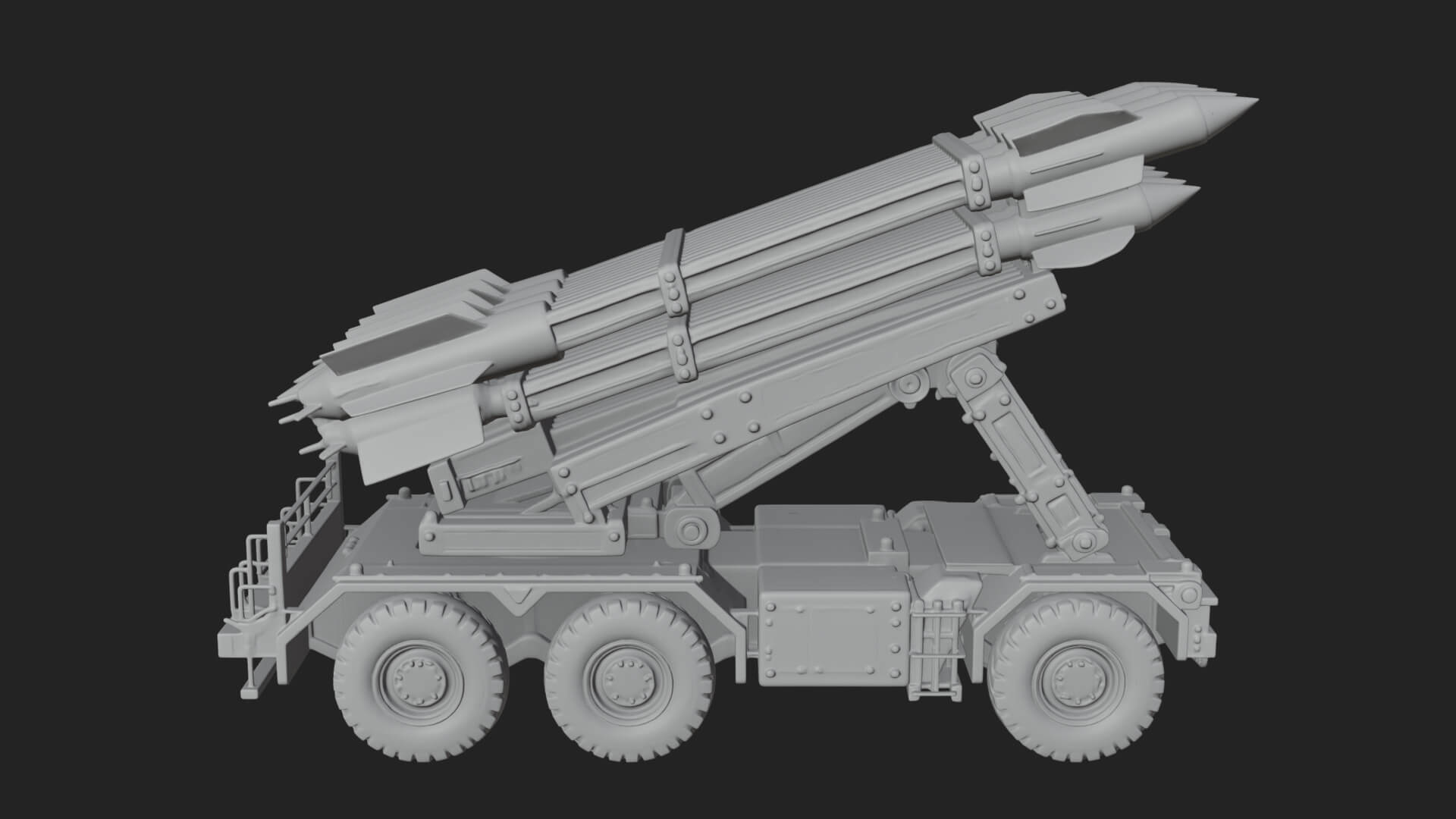 Missile Launcher Truck Model Design 2 3D Print Model 3D Model