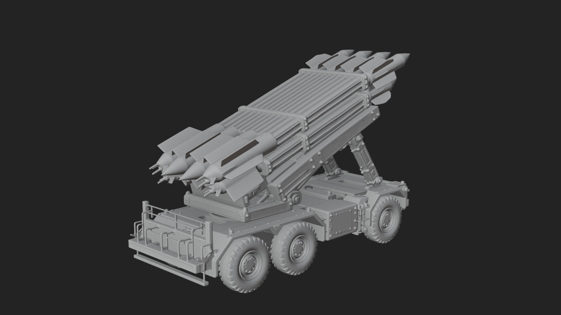 Missile Launcher Truck Model Design 2 3D Print Model 3D Model