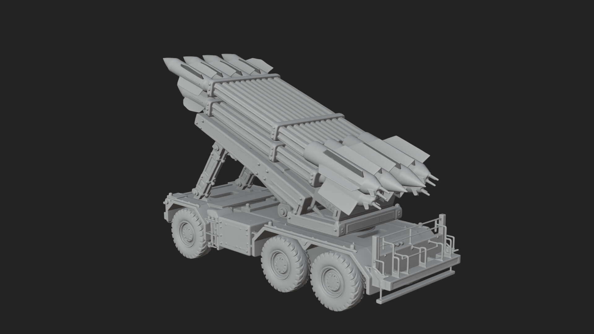 Missile Launcher Truck Model Design 2 3D Print Model 3D Model