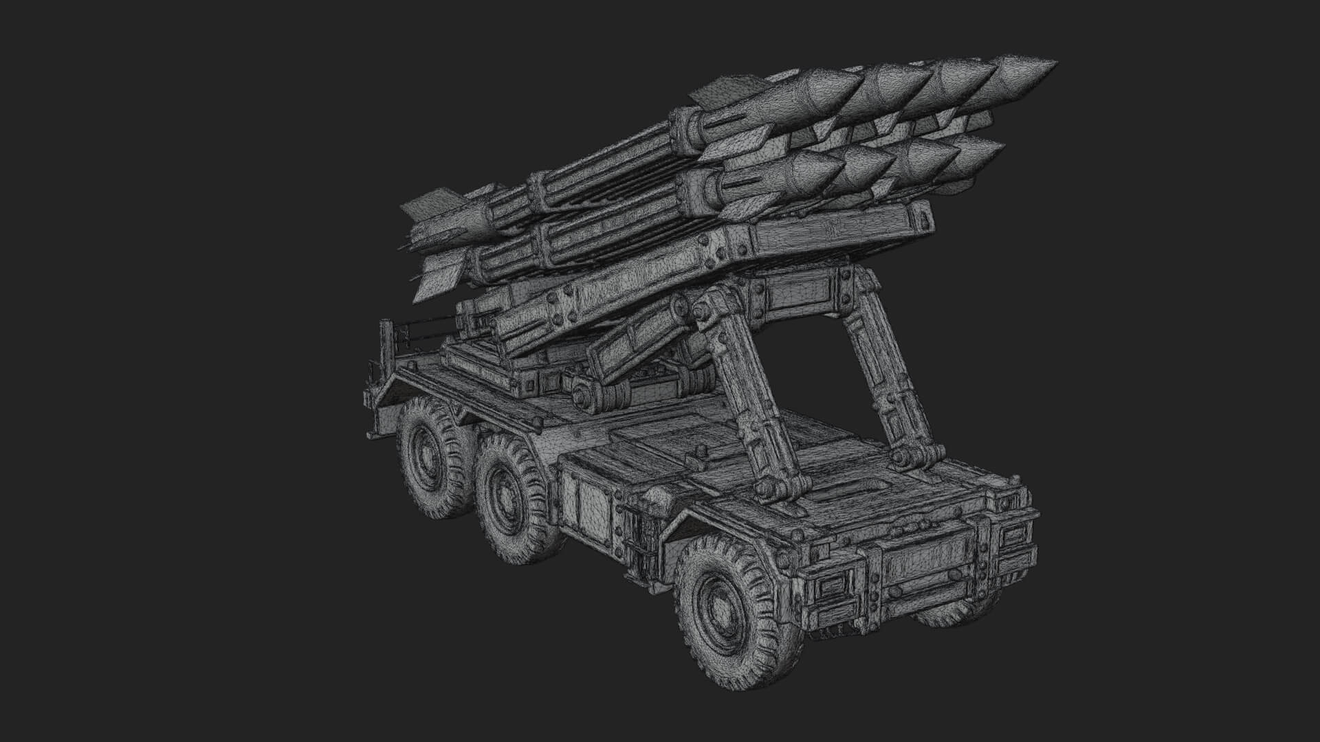 Missile Launcher Truck Model Design 2 3D Print Model 3D Model