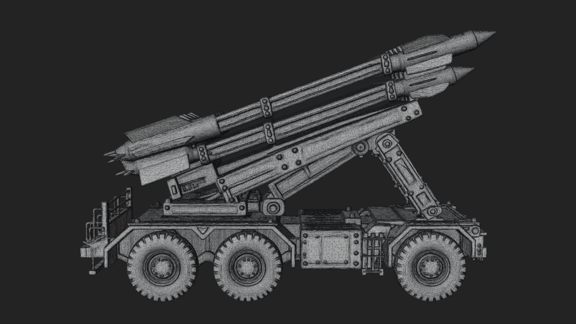 Missile Launcher Truck Model Design 2 3D Print Model 3D Model