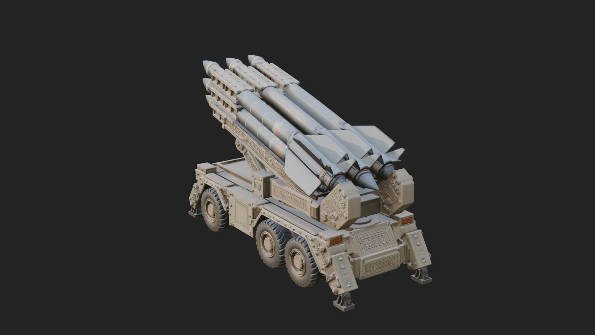 Missile Launcher Truck Model Design 3 3D Print Model 3D Model