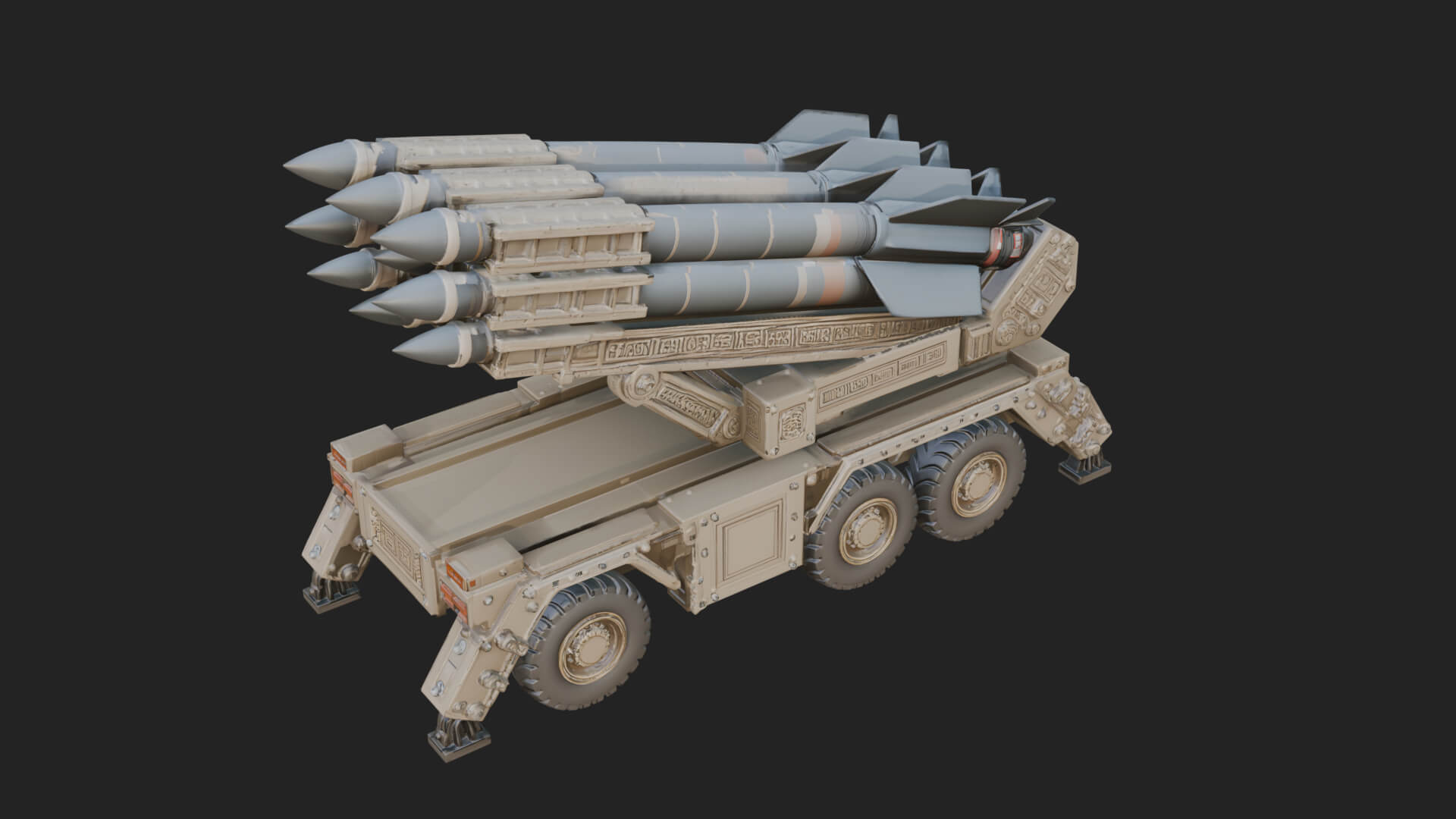 Missile Launcher Truck Model Design 3 3D Print Model 3D Model