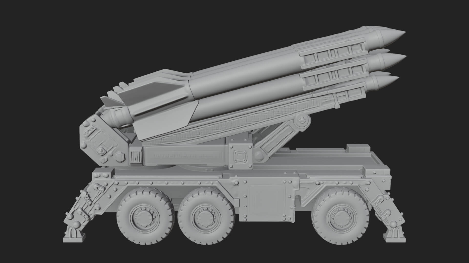 Missile Launcher Truck Model Design 3 3D Print Model 3D Model