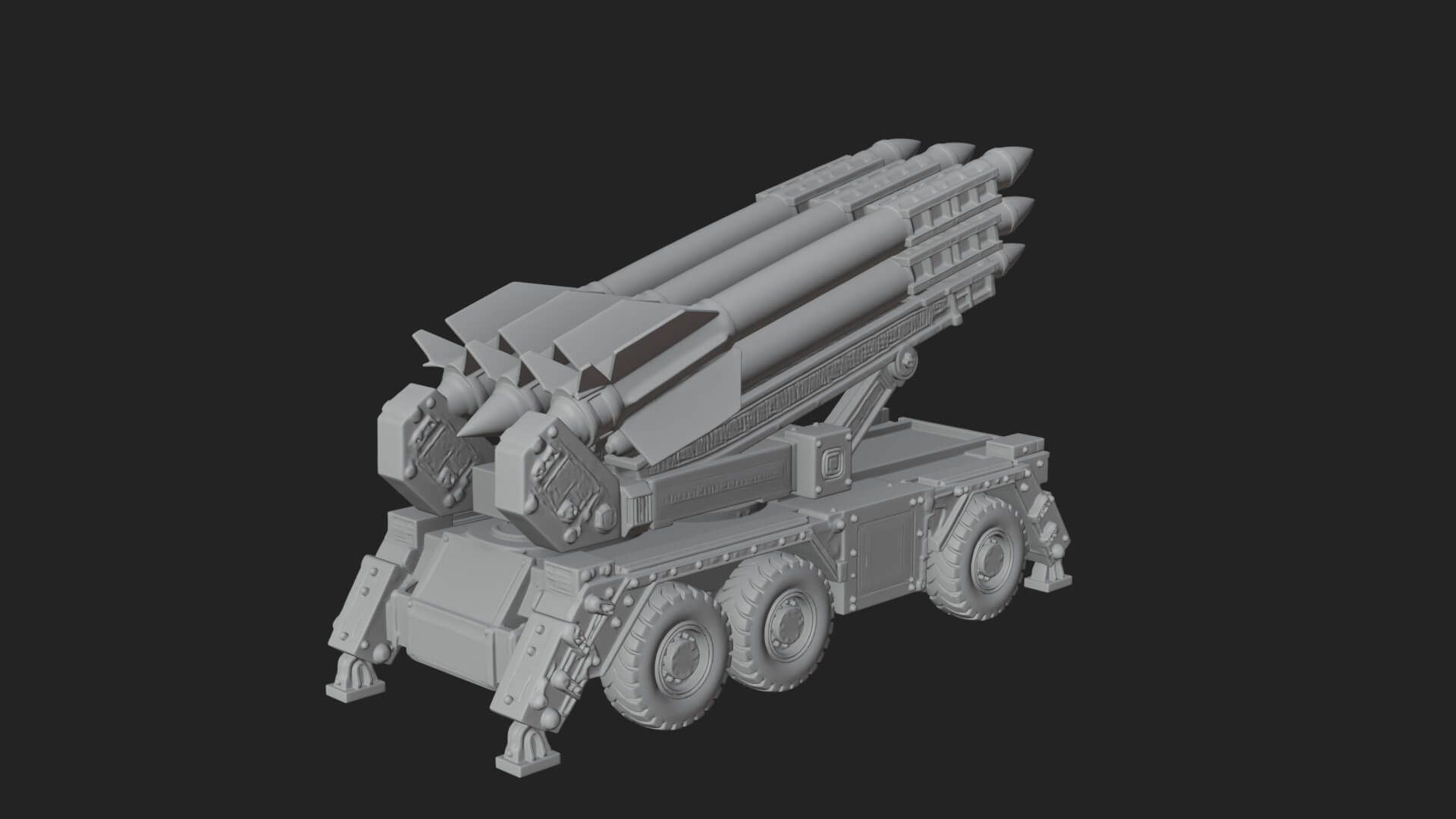 Missile Launcher Truck Model Design 3 3D Print Model 3D Model