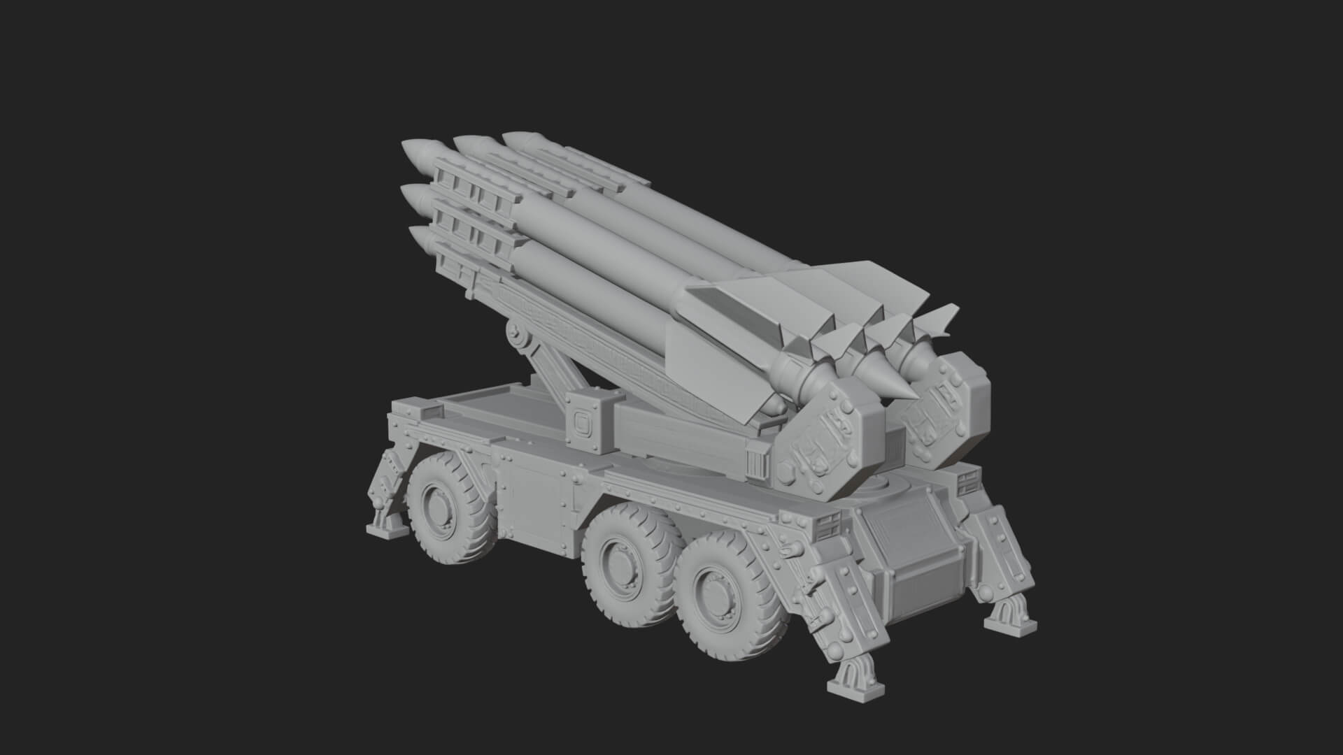 Missile Launcher Truck Model Design 3 3D Print Model 3D Model