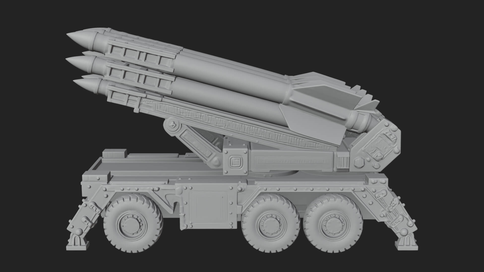 Missile Launcher Truck Model Design 3 3D Print Model 3D Model