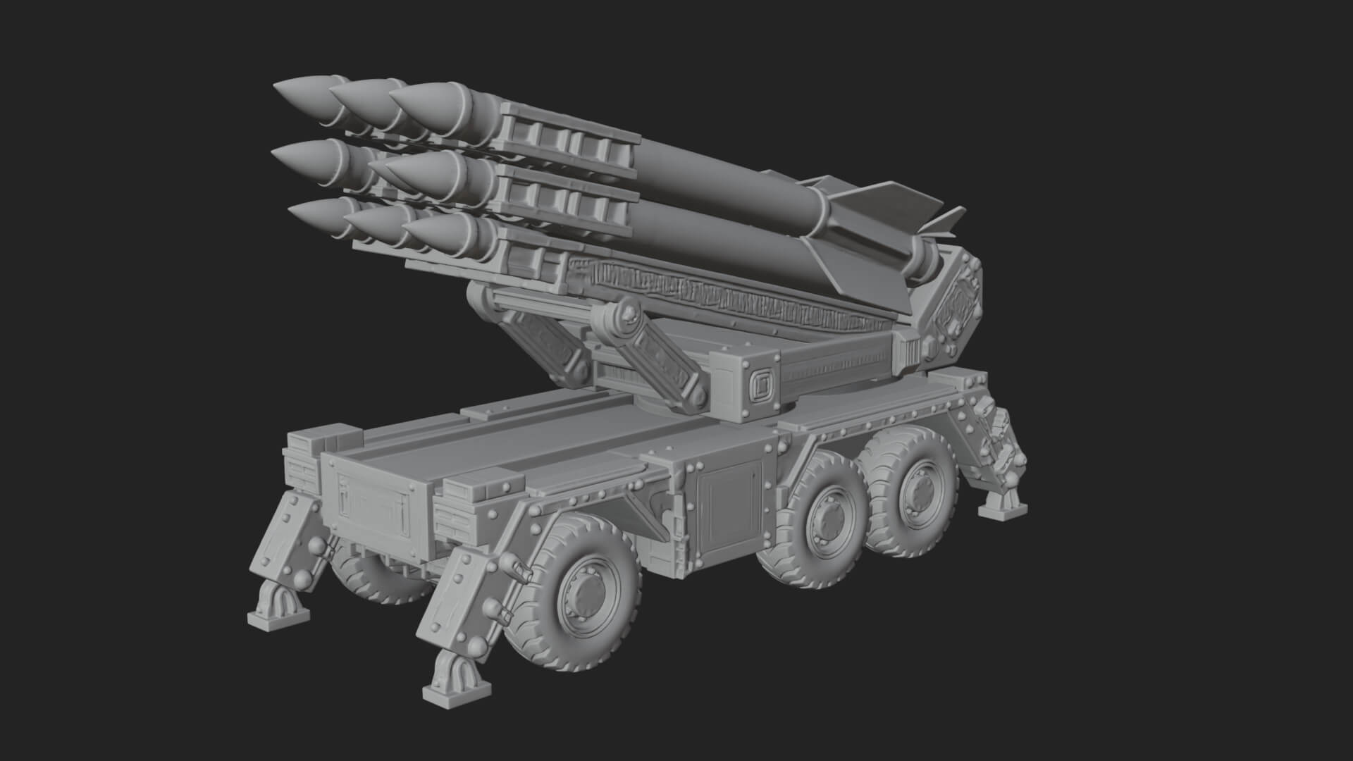 Missile Launcher Truck Model Design 3 3D Print Model 3D Model