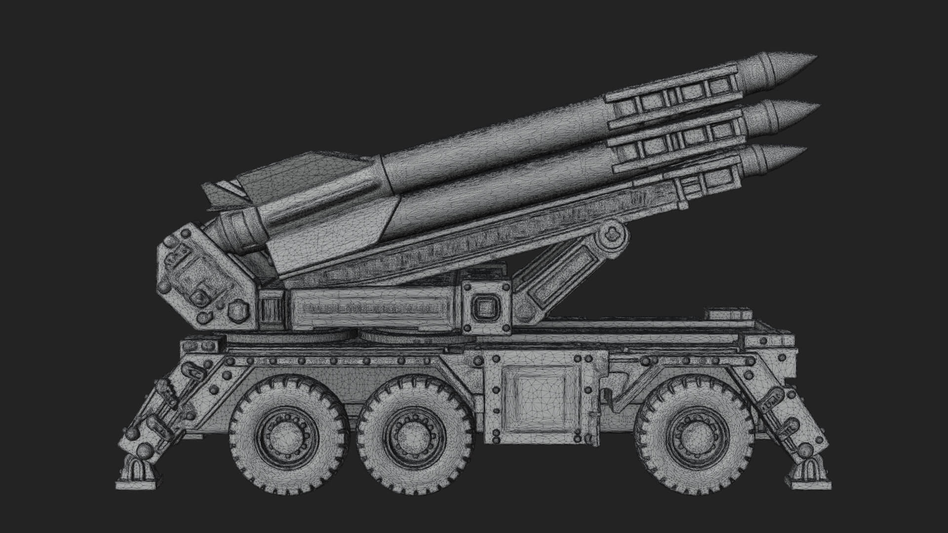 Missile Launcher Truck Model Design 3 3D Print Model 3D Model