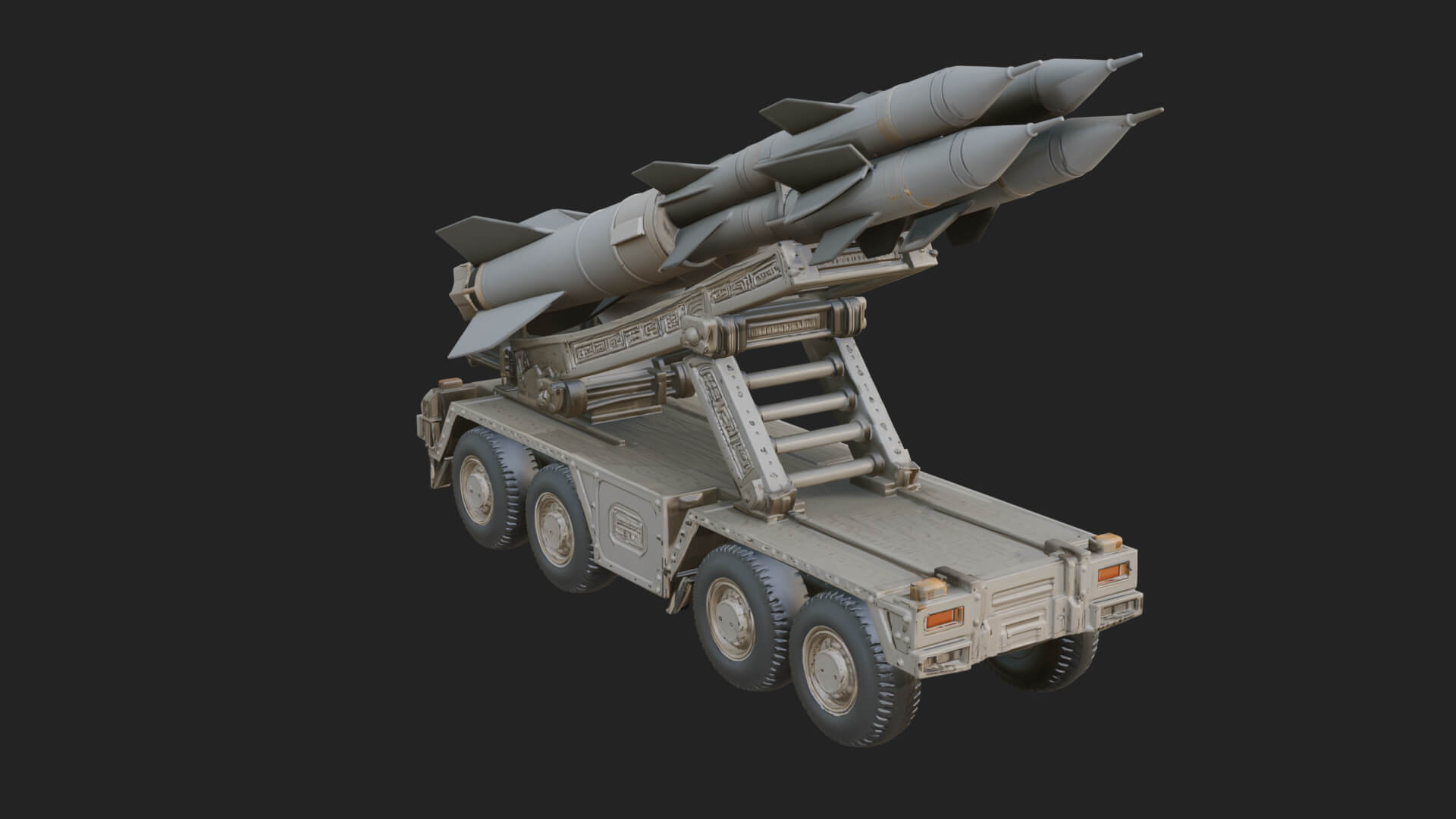 Missile Launcher Truck Model Design 4 3D Print Model 3D Model