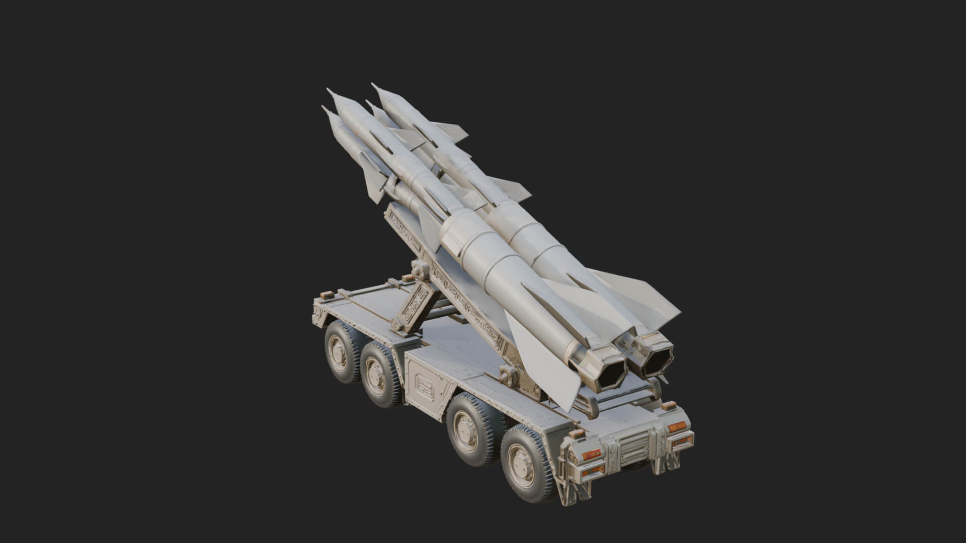 Missile Launcher Truck Model Design 4 3D Print Model 3D Model
