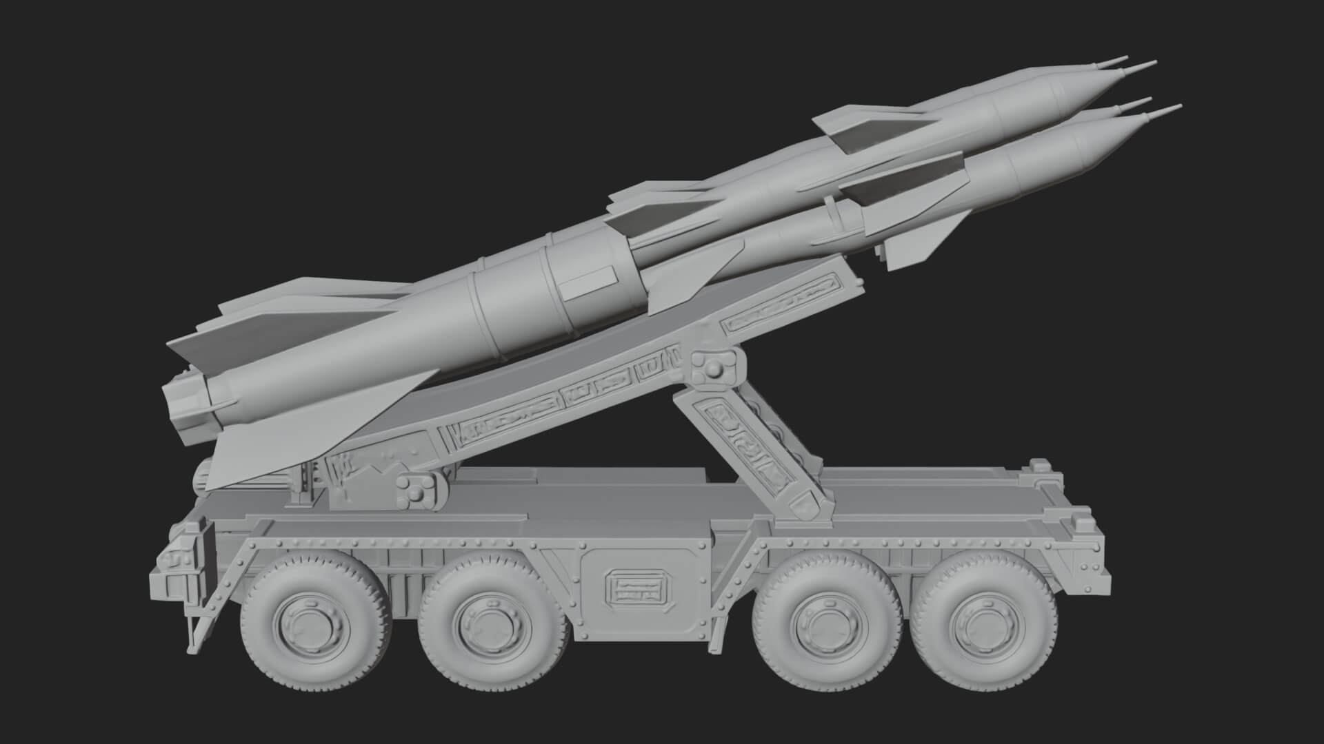 Missile Launcher Truck Model Design 4 3D Print Model 3D Model