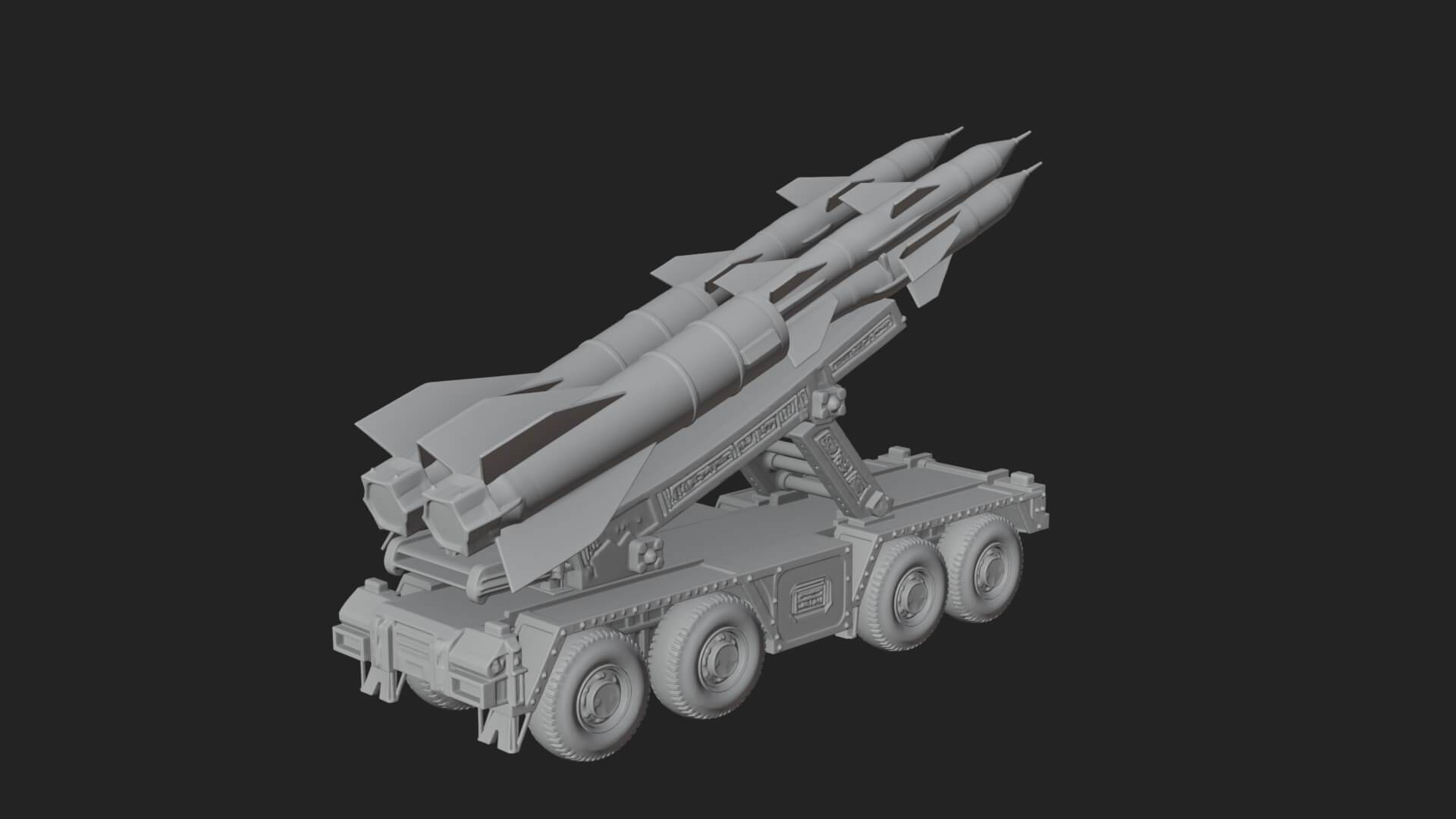 Missile Launcher Truck Model Design 4 3D Print Model 3D Model