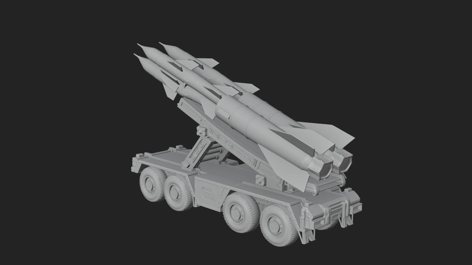 Missile Launcher Truck Model Design 4 3D Print Model 3D Model