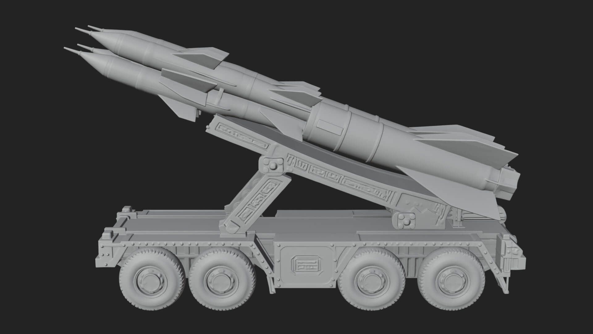 Missile Launcher Truck Model Design 4 3D Print Model 3D Model