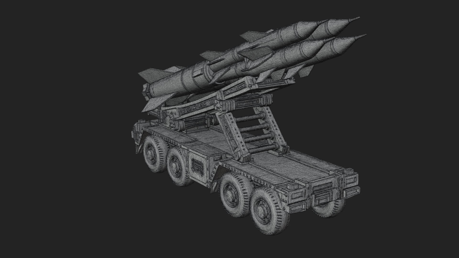 Missile Launcher Truck Model Design 4 3D Print Model 3D Model