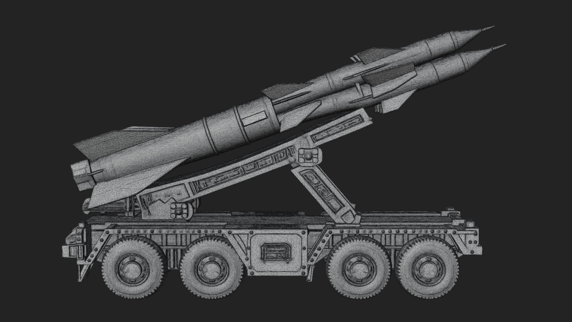 Missile Launcher Truck Model Design 4 3D Print Model 3D Model